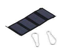 FTVOGUE Kit de Panel Solar Plegable de 10 W, Cargador de Silicio Policristalino, Salida USB de Alta Eficiencia para Camping y Actividades Al Aire Libre