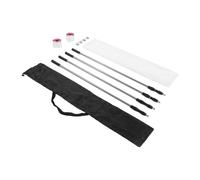 FTVOGUE Kit de Poste de Barrera contra el Polvo, Varilla Extensible de Aleación de Aluminio de 4 Secciones con Cubierta de Plástico PE Transparente de 10x4 M para Control de Polvo de