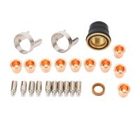 FTVOGUE Kit de Puntas de Antorcha de Corte por de 24 Piezas, Acero Inoxidable de Latón, Electrodo y Boquillas para Accesorios de Cortador de IPT-60 PT-60 IPT-40