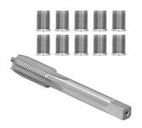 FTVOGUE Kit de Reparación de Roscas de Bujías M10x1.25 Perno M12x1.25 Grifo Accesorios para Automóviles de Acero Inoxidable para Reparación de Motores Automotrices, Grifo de Acero de Alta Velocidad