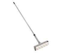 FTVOGUE Kit de Rodillo de Pintura, Postes de Extensión de Acero Inoxidable con Rodillo a Prueba de Salpicaduras de 10 Pulgadas, Ideal para Pintura de Techos y Paredes en Interiores y Exteriores (GREY)