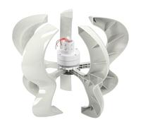 FTVOGUE Kit de Turbina Eólica de 600W, 5 Aspas, Montaje en Aro, Fibra de Nailon, Generador de Imán Permanente de CA Trifásico para de Energía Híbrido Eólico Solar (12V)