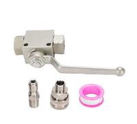 FTVOGUE Kit de Válvula de Bola para Lavadora de Alta Presión, 4500 PSI de Acero Inoxidable de 3/8 de Pulgada de Conexión Rápida con Mecanismo de Interruptor Fácil para Pistolas de Lavadora