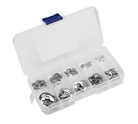 FTVOGUE Kit Surtido de Anillos de Retención con Clip E de Acero Inoxidable 304, 120 Piezas de 1,5 Mm a 10 Mm para Ranura del Eje