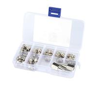 FTVOGUE Kit Surtido de Engrasadores Zerk de Latón con Engrasador, 32 Piezas M6 M8 M10 Recto 45 90 Grados, Hierro Niquelado para Pistola Engrasadora y Lubricación Mecánica