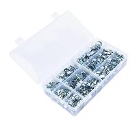 FTVOGUE Kit Surtido de Mini Abrazaderas de Manguera, Abrazaderas Ajustables de Acero Al Carbono con Tornillos para Fontanería Automotriz, 135 Uds.