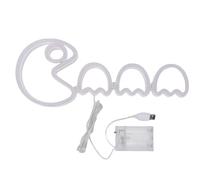 FTVOGUE Letrero de Neón LED, Luz de Neón de Juego de Silicona de Plástico, 35 X 14,5 Cm, Decoración de Pared con Brillo Cálido, Funciona con Pilas, Fácil de Colgar o Colocar para Fiesta en la Sala