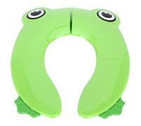 FTVOGUE Linda Almohadilla para el Baño de Baby de Dibujos Animados, Asiento Portátil No Tóxico para Ir Al Baño para Niños Pequeños, Bolsita de Almacenamiento, Revestimiento de Paseos de Viaje (GREEN)