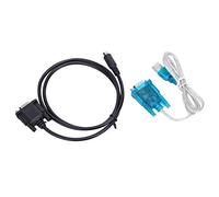 FTVOGUE Línea Adaptadora USB a RS232 Cable de Comunicación PLC de Puerto Redondo MD8 de 80 Cm Más Cable de Descarga de 1 M para Programación de Puerto PLC HMI 232 y Comunicación de Pantalla