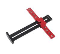 FTVOGUE Localizador de Punzones de Manija Guía de Broca de Aleación de Aluminio para Carpintería, Plantilla de Clavija Ajustable con Escala para un Posicionamiento Preciso de la Manija del Cajón del