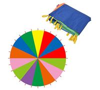 FTVOGUE Los Niños Juegan Parachute Juego Multicolor Al Aire Libre Juguete para Niños Desarrollo de Ejercicios en Equipo con Tela Oxford 6 M Opcional (Ruido / 19.Eje)