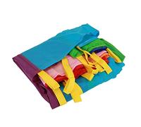 FTVOGUE Los Niños Juegan Parachute Juego Multicolor Al Aire Libre Juguete para Niños Desarrollo de Ejercicios en Equipo con Tela Oxford 6 M Opcional (h.Shum / 11,8 pies)