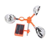 FTVOGUE Los Pájaros Reflejan Disuasión, Prisma Reflectante Giratorio de 360 grados con Energía Solar con Sonido, Construcción Robusta de ABS para Protección de la Propiedad del Techo del Jardín