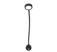 FTVOGUE Luz de Lectura para RV con Puerto USB, Lámpara de Pared de Cuello de Cisne Flexible, Control Táctil de Ajuste de 360 ° para Yate y (Negro Mate)