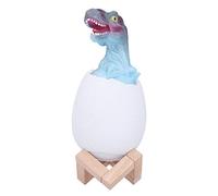 FTVOGUE Luz Nocturna de Dinosaurio, Lámpara de Noche con Forma de Huevo con Control Táctil, Carga USB para Habitación de Niños, de Color y Control de Brillo (Tiranosaurio 3 colores Pat + Touch)