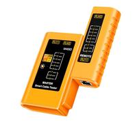 FTVOGUE M469D Comprobador de Cables de Red, Indicador LED, Buscador de Cables Multifunción para Líneas RJ11 RJ45, Ideal para Mantenimiento de Redes y Pruebas de Larga Distancia (YELLOW)