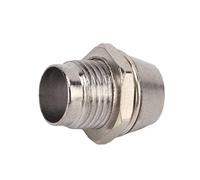FTVOGUE M8 LED Portavelas de Cobre, Engaste de Latón Cromado de 5mm | Base de montaje en panel roscada M8, paquete de 100 biseles de diodo, casquillo de lámpara precableado de 5 mm, indicador