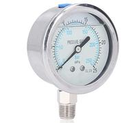 FTVOGUE Manómetro, Acero Inoxidable, Relleno de Glicerina para Medir la Presión del Agua del Aceite del Aire 0 a 1040 Psi 1/4 Pulgada NPT (0~25Mpa)