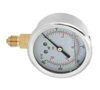 FTVOGUE Manómetro de 0 a 20 Bar, Acero Inoxidable, Manómetro Duradero con Rosca BSP, para Maquinaria y Aplicaciones Químicas