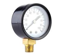 FTVOGUE Manómetro de Agua, Material ABS, Esfera Transparente, 0-100 PSI para Bombas de Pozo y Medición de Presión de Agua