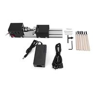 FTVOGUE Máquina de Granos Torno Cuerpo de Metal Completo Mini Bricolaje Torno de Madera Molienda Pulido Taladro Herramienta(EU plug)