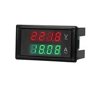 FTVOGUE Medidor de Corriente de Voltaje CA ABS Voltímetro Digital Amperímetro CA 80 A 300 V 0 A 100 A Pantalla LED Lectura Precisa para el Hogar Oficina Taller Monitoreo Eléctrico