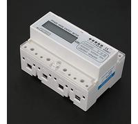 FTVOGUE Medidor de Energía Digital, Medidor de Energía Eléctrica Inteligente para Monitoreo de Trifásico, Instalación de Rieles, Pantalla LCD, Uso Doméstico e Industrial