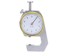 FTVOGUE Medidor de Espesor, Aleación de Aluminio con Esfera Redonda, Lectura Precisa para Medir el Espesor de Acero y Papel, Rango de 0-10 Mm (Punta puntiaguda: 5,4 X 4, X 2,6 cm / 2,1 1,7)