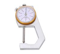 FTVOGUE Medidor de Espesor Redondo, Acero Inoxidable y Aluminio, Resolución de 0,1 Mm, Ideal para Joyeros y Artistas Artesanales