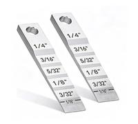 FTVOGUE Medidor de Espesores de Paso de 2 Piezas, Cuñas de Acero Inoxidable de 1/16-1/4 Pulgadas (Acero inoxidable)