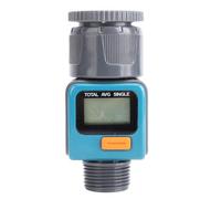 FTVOGUE Medidor de Flujo de Agua Digital de 3/4 Pulgadas con Caudal en Tiempo Real, Uso Total, Promedio Diario, Interruptor de Galones y Litros para Manguera de Jardín
