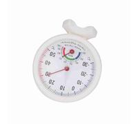 FTVOGUE Medidor de Humedad y Temperatura Analógico para Interiores con Esfera Fina y Transparente Orificio para Enganche para Casa, Escuela, Oficina, Hotel, Fábrica, Almacén