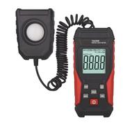 FTVOGUE Medidor de Lux Medidor de Luz Digital ABS 0.1 a 200000 Lux Pantalla LCD Retención de Datos Máx. Mín. para Fotografía Plantas Oficina Hogar Interior Exterior Medición de Luz (TA630B)