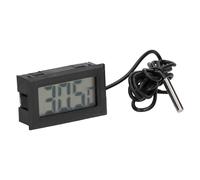 FTVOGUE Medidor de Temperatura Electrónico Digital, ABS Negro, Termómetro de Sonda Externa, Rango de -58 F a 230 F, Ideal para Refrigeradores y Aires Acondicionados