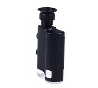 FTVOGUE Microscopio Portátil, Microscopio óptico de Bolsillo de Metal de 200 a 240X con Luz LED, Mini con Lente Acrílica para Visualización de Monedas de Joyería por Coleccionistas y Aficionados
