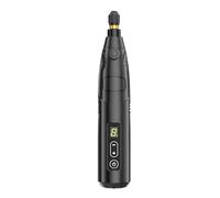 FTVOGUE Mini Herramienta Rotativa Pluma de Grabado Inalámbrica 18000 RPM con 6 Configuraciones de Velocidad y 2 Cabezales de Cerámica para Madera Metal Plástico Tallado Pulido Man (paquete de 2 negro)