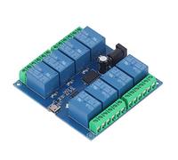 FTVOGUE Módulo de relé sin Unidad USB, Placa de Cobre PCB Tablero de relé de 8 Canales Control Inteligente Estable de 5 V, Módulo de Control de para Proyectos de Mecatrónica y Uso de Automatización