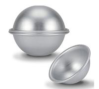 FTVOGUE Molde para Pasteles Hemisphere Molde para Pasteles con Cúpula de Aluminio de Media Esfera sin Costuras Antiadherente de 8 Cm para Hornear Pudín, Gelatina, Mini Postres para Panaderos