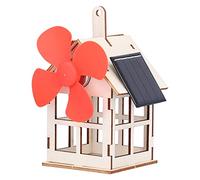 FTVOGUE Molino de Viento con Energía Solar, Casa de Madera, Juguete Científico Educativo para Niños, Madera Compuesta, Fomenta la Creatividad, Niños Mayores de 7 Años