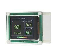 FTVOGUE Monitor de Calidad del Aire Monitor de CO2 con Carcasa Acrílica con Precisión PM2.5 Rango PM10 Detector Digital de Calidad del Aire para Verificación del Interior de la Oficina en el Hogar