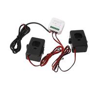 FTVOGUE Monitor de EnergíA Inteligente, Medidor de Consumo de Electricidad ABS con Abrazaderas CT de 2x200 A, Seguimiento de Frecuencia de Potencia de Voltaje en Tiempo Real, Carril DIN para Uso en