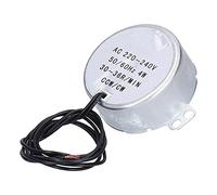 FTVOGUE Motor de CA Motor Síncrono de Latón de Aluminio 220 a 240 V 4 W 30 a 36 RPM CW CCW para Ventilador Oscilación Plato Giratorio Calentador Soporte de Exhibición Piezas de Horno Microondas