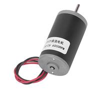 FTVOGUE Motor de CC Motor Eléctrico de Imán Permanente de 12 V Alta Velocidad CW CCW Reversible con Engranaje de Latón Cuerpo de Aluminio para Ventilador Calentador Estantes de (6000RPM)
