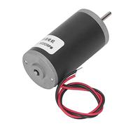 FTVOGUE Motor de CC Motor Eléctrico de Imán Permanente de 12 V Alta Velocidad CW CCW Reversible con Engranaje de Latón Cuerpo de Aluminio para Ventilador Calentador Estantes de (5000RPM)
