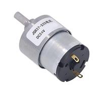 FTVOGUE Motor de Engranaje Helicoidal de CC, Carcasa de Aleación de Aluminio de 24 V, Motor de Engranaje Eléctrico Reversible, Bobina de Latón de 66 RPM, de Reducción de Velocidad de Baja Fricción