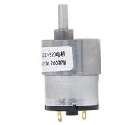 FTVOGUE Motor de Engranajes DC12V JGB37 520 con Codificador Hall Latón de Aluminio Medición de Velocidad de 200 RPM Salida Torsional Fuerte para Equipos de Robot Carro de Equilibrio Cerradura (200RPM)