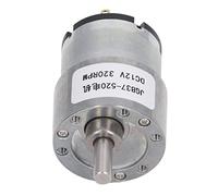 FTVOGUE Motor de Engranajes DC12V JGB37 520 con Codificador Hall Latón de Aluminio Medición de Velocidad de 200 RPM Salida Torsional Fuerte para Equipos de Robot Carro de Equilibrio Cerradura (320RPM)