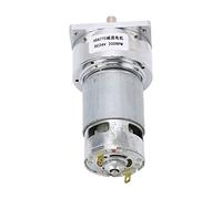 FTVOGUE Motor de Reducción de CC Motor de Engranaje Helicoidal de Latón de Aleación de Aluminio DC24V 3.8A 200RPM de Reducción de Velocidad CW CCW de Alta Torsión Autoblocante para Equipos de (200RPM)