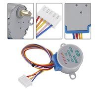 FTVOGUE Motor Paso a Paso, 4 Fases, 5 Cables, CC 5 V, Mini Motor Reductor, Relación de Engranaje 1 por 64, Funcionamiento Suave y bajo Nivel de Ruido, Impulsado por ULN2003 para Placas de Desarrollo