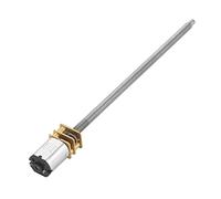 FTVOGUE Motorreductor N20 Micro de Engranajes, Caja Metalica con Eje Largo M4x100mm, DC 6V 12V para Robótica Elevadores Brazos Mecánicos (ШВ 60RPM)